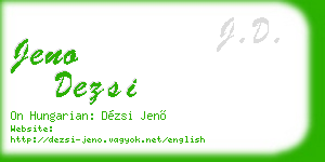 jeno dezsi business card