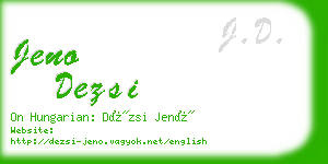 jeno dezsi business card